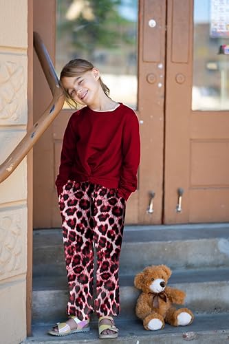 Image of Arshiner Toddler Girls Clothes 2 Piece Outfits Long Sleeve Twist Front Sweatshirt and Sweatpants Sweatsuit Sets