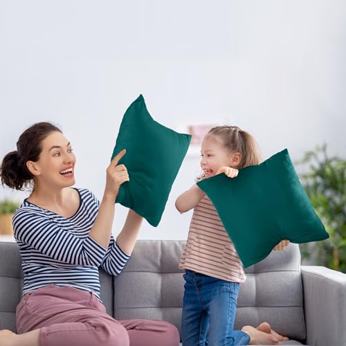 Utopia Bedding 16x16 Pillow Inserts, Set of 2, Dark Teal – Indoor Decorative Throw Pillows for Bed, Sofa & Couch – Soft, Supportive & Fluffy Cushion Inserts