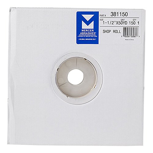 Mercer Industries 381150-1-1/2" x 50 yards Shop Roll, 150 Grit by Mercer Abrasives - Used condition - US$12.45