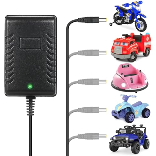 6V Battery Charger for Kids Ride On Toys Car 6v Charger for Best Choice Products Kidzone Bumper Car Kid Trax Toddler Quad ATV Electric Car Charger
