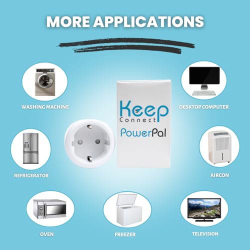 Power Monitoring Gerät Pal: Smart Plug mit Text- oder E-Mail-Benachrichtigungen für Strom innerhalb des Standorts und angeschlossene Geräte