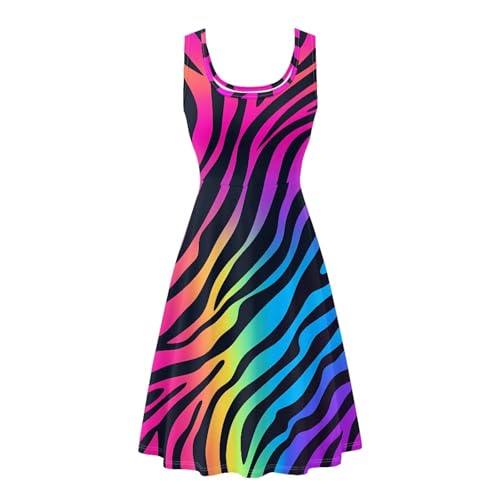 Image of Dreaweet Casual Sleeveless Dresses for Women Girls, Round Neck Tank Dresses with Pockets Summer Sundress Size XS-4XL
