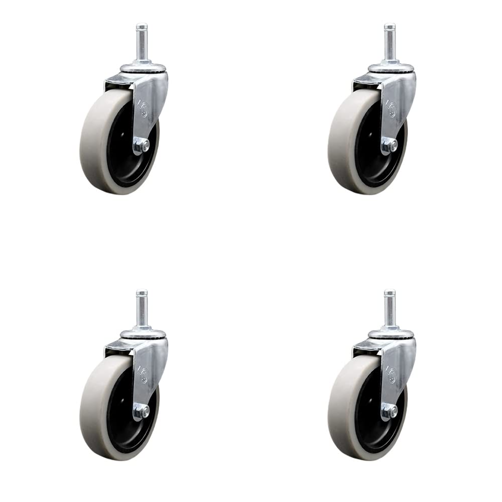Choice Bussing Utility Cart Caster Set - Replacement Caster Set - Includes 4 Swivel Casters - Set of 4 - Service Caster Brand