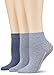 Produktbild Camano Damen CA-Soft Quarter 3-er Füßlinge, Blau (Denim Mel. 33), 35/38 (3er Pack)