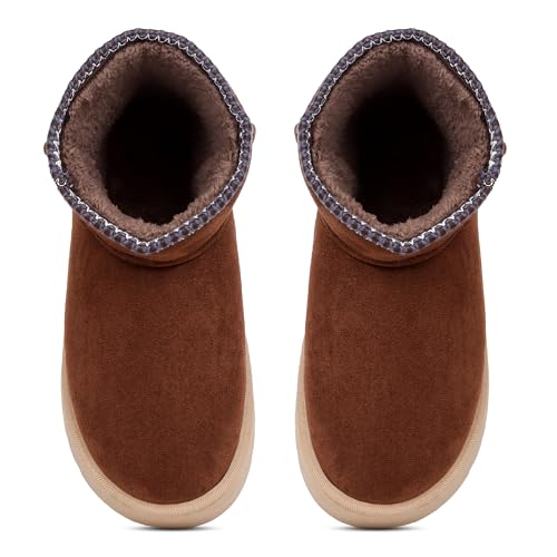 Image of CASSIEY Comfortable Indoor /Outdoor Winter Snow Boot |Womens Slip on Shoes |Girls Winter Fur Shoes