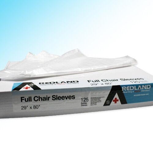 Full Chair Sleeves 29"X80" Clear Disposable 125/Box