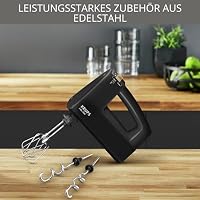 Krups F60858 3 MIX 7000 Handmixer 60 Jahre Edition | 500W | ergonomischer Griff | 1,65m-langes Kabel | Geschwindigkeitsregler, Schneebesen & Knethacken | bis zu 1kg Brotteig | Schwarz/Kupfer – Ansicht 2