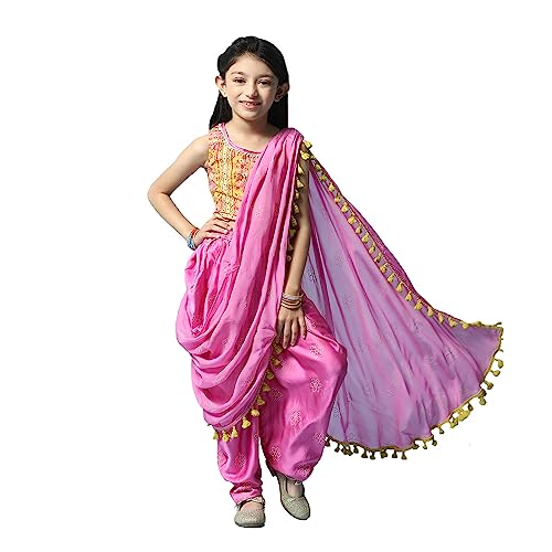 Image of BIBA Cotton Printed Straight Semi-Formal Kurta With Salwar And Dupatta