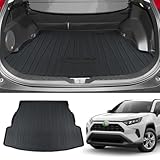 Powerty RAV4 Rear Cargo Liner Tray Trunk Mat All Weather 3D Custom Fit Waterproof Protector for Toyota RAV4 2019 2020