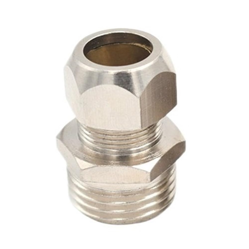 Coal2toalpw Men's One Color Brass Compression Fitting Connector - 1/8 1/4 3/8 1/2Inch Bsp Thread For 4-16Mm Od Tubes - Durable & Versatile(12Mmx1/4Inch)