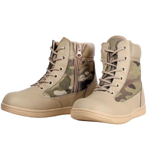 Boys Girls Outdoor Ankle Hiking Boots Trekking Walking Shoes Military Work Combat Jungle Boots2