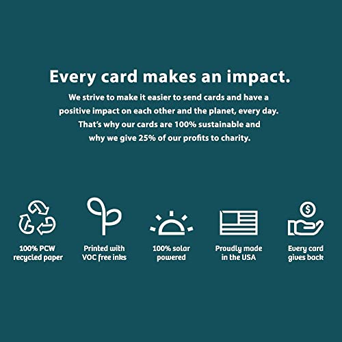 Tree-Free Greetings Wedding Cards - Artful Designs - 1 Card + Matching Envelopes - Made In Usa - 100% Recycled Paper - 5"X7" - Love And Happiness (Go65223) #TOP6