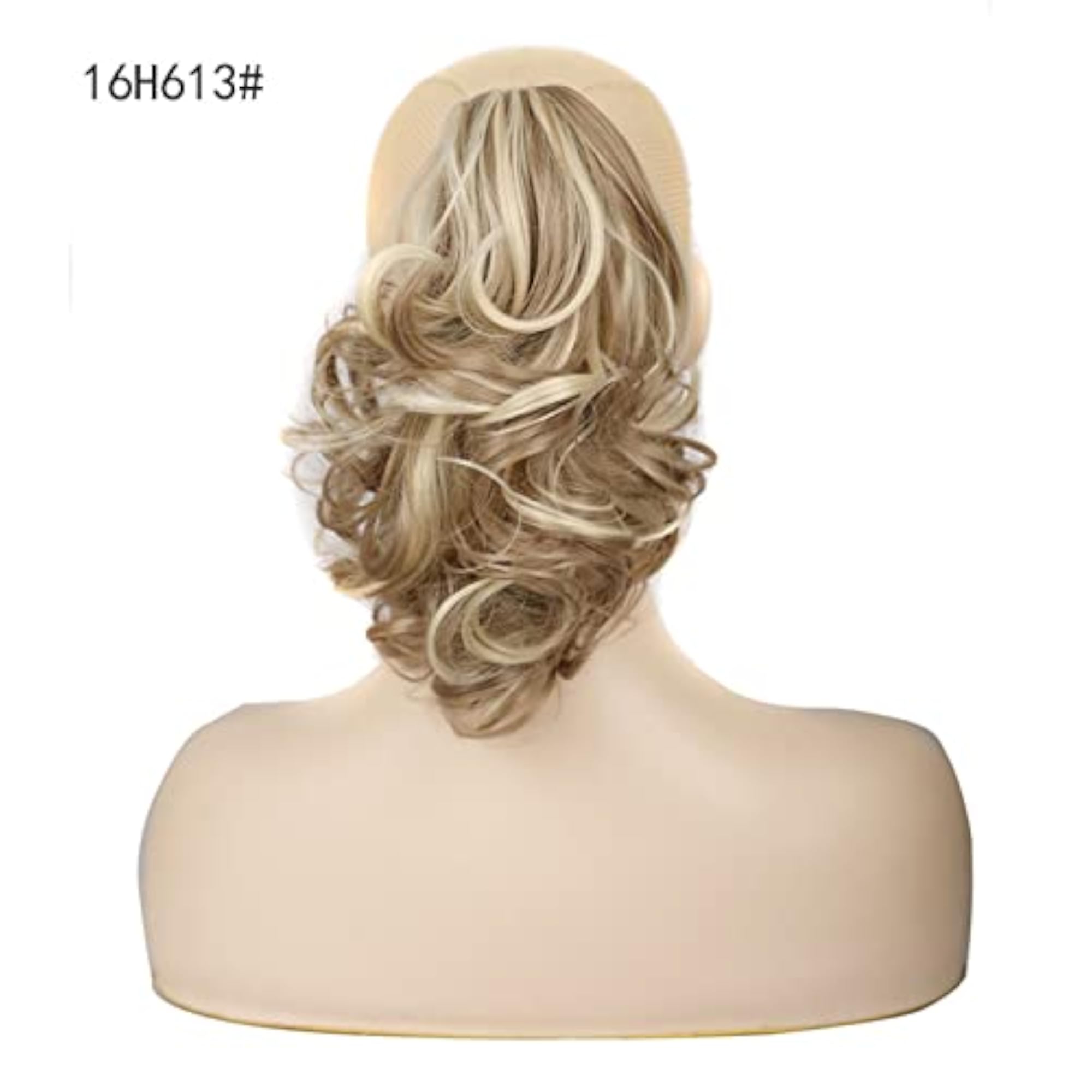 Short Curly Pony Tail Wig with Hair Clip, Women's Accessory