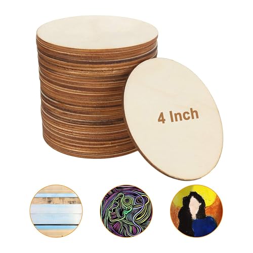 Image of SWAGSTATION MDF Coaster Art Boards, 25 Pcs, 4 Inch Round, 3mm Thick