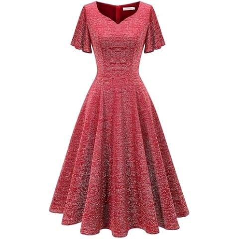 HomRain Fit and Flare Glitter Dress Cover