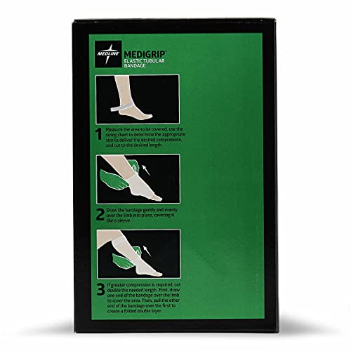 medline medigrip elastic tubular bandages size 3534 x 3734 for legs or small thighs