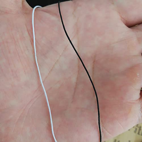 Amaney 0.5Mm White Elastic Cord Beading Threads Stretch String Fabric Crafting Cords For Jewelry Making 500M #TOP1