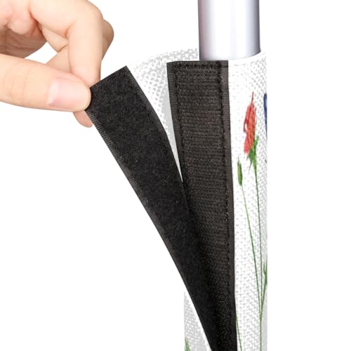 Image of Pardick Spring Flower Grass Refrigerator Door Handle Covers Set of 2 Spring Flower Grass Washable Fridge Dishwasher Mocrowave Oven Door Decor Protector Handle Cover Kitchen Appliance Decorative