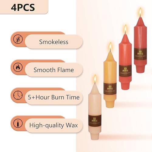 Bougies coniques courtes pour cadeaux festifs et décoration de table de mariage orange