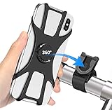 𝗦𝗧𝗢ß𝗦𝗜𝗖𝗛𝗘𝗥𝗘𝗥 𝗦𝗖𝗛𝗨𝗧𝗭- Fahrrad Handyhalterung mit dem gestreiften Stoßdämpfungsdesign kann Stöße absorbieren, wenn es während der Fahrt herunter fällt. Die Silikon-Kontaktfläche schützt Ihr Telefon vor Kratzern und Stößen. Außerdem können Vibrationen reduziert werden, um sicherzustellen, dass Sie Ihre Fahrt in vollen Zügen genießen können.