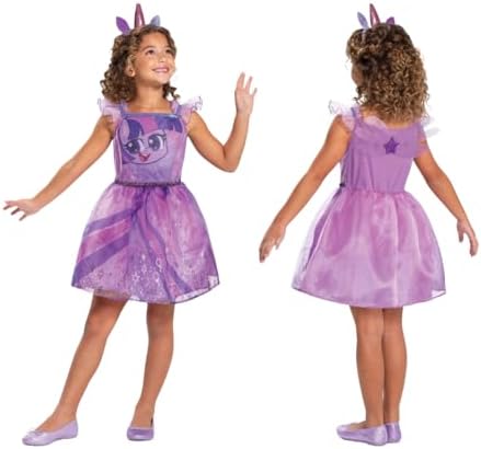 Disguise Girls Twilight Sparkle Costume, Officially Licensed Hasbro My  Little Pony Product, Includes Beautiful Purple Dress With Pony Ears Wings &  Headband 7-8 Years : Amazon.com.be: Toys