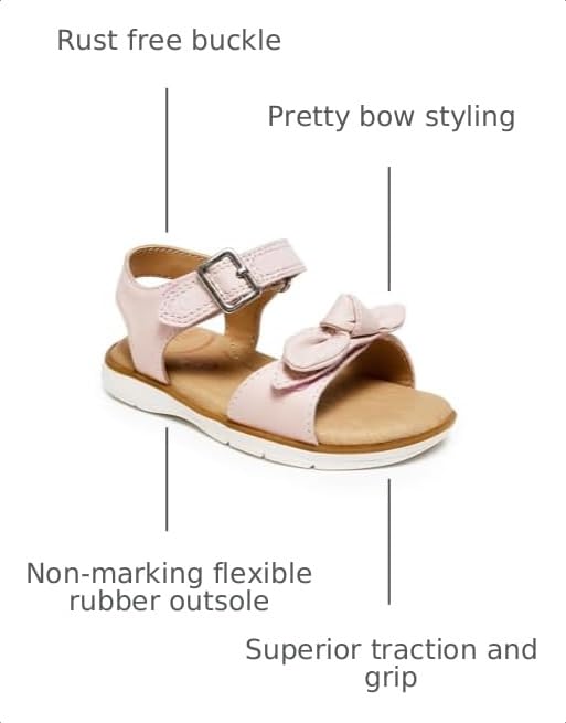 Stride Rite Girls Whitney Sandal, Light Pink by Stride Rite - Used condition - Image 3