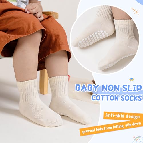 SeeyAN Baby Non Slip Socks Toddler Boys Girls Grips Cotton Anti Skids Crew Cute Cartoon Infant Socks 5 Pairs3