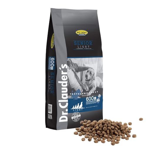 DR.CLAUDER’S - Best Choice Senior Light | Trockenfutter für ältere Hunde mit geringem Energiebedarf zur Gewichtskontrolle. Weizenfreies Alleinfutter im Beutel | 12,5kg Truthahn&Reis