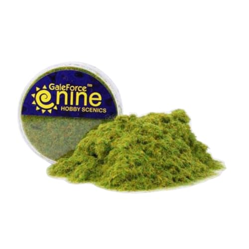 Green Static Grass Gale Force Nine Hobby Round FWGFS001 fibres effet herbe droite ultra réaliste