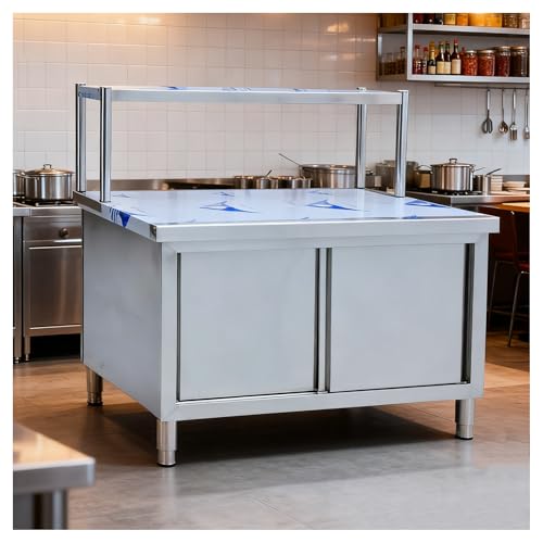 Workbench with Sliding Door and Storage Shelf