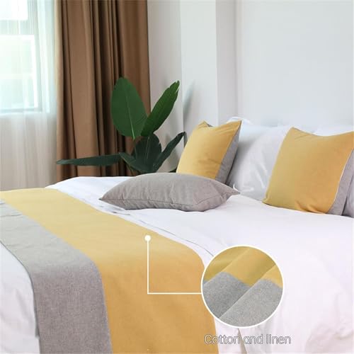 Chemin de lit bleu serviette décoration lit moderne tissu rayé pour hôtel et famille