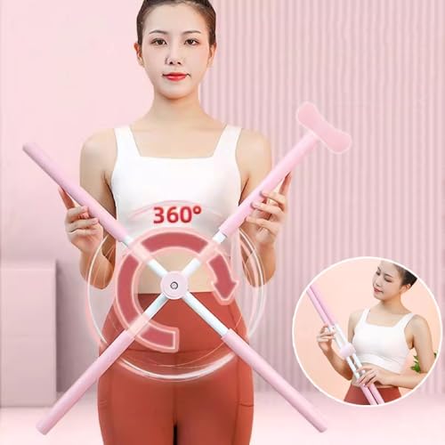 Image of Posture Corrector, Yoga Cross Stick, Yoga Cross Bar, Back Pain Relief for Men and Women, Upper and Lower Back Stretcher and Straightener Stretch Bar, Back Braces