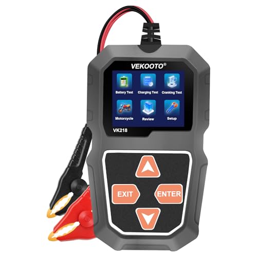 VEKOOTO VK218 6V/12V Car Battery Tester for Automotive, AGM Gel...