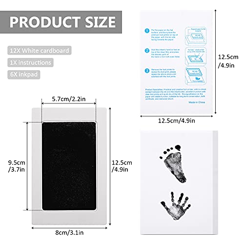 Outus Baby Inkless Handprint and Footprint Kit 6 Safe Hand and Foot Ink