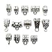 100g (about 125pcs) Mixed Antique Tibetan Silver Bail Tube Beads,Spacer Bead，Bail beads，Bead Hanger Fit Charm European Bracelet Pendant M79