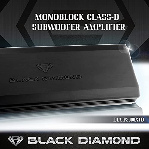 Image of Black Diamond DIA-P2000x1D Car Audio Amplifier Class D 1-Channel Monoblock Amp 2000 Watts Rms Remote Level Control Included (Renewed)