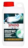 SPADO - Déboucheur WC microbilles - 2en1 débouche et blanchis - Efficace en 15 min - 99% de soude minérale - Efficace sur les bouchons fibres végétales et organiques - 1L - Fabriqué en France