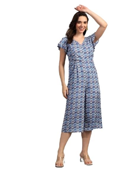brinns Women Printed V-Neck Midi Jumpuit(Polypt-30)-picture-33