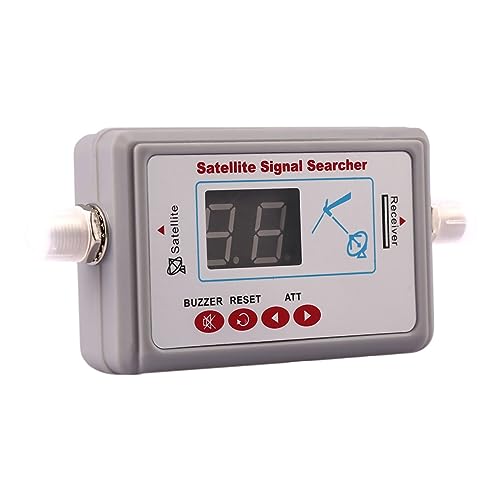 ZEZEFUFU Buscador de señal de satélite, localizador de señal satelital receptor de TV para DirecTV, red de platos y sistemas de satélite Free-to-Air