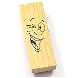 Sello de goma sobre soporte de madera de caucho alfabeto