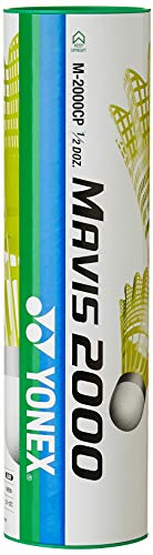 Image of Yonex Mavis 350 Green Cap Nylon Shuttlecock (Yellow) & Mavis 2000 Green Cap Nylon Shuttlecock, Pack of 6 (Yellow) Combo