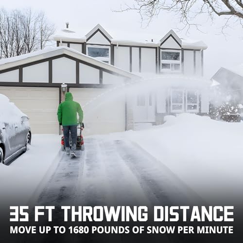 PowerSmart PS21 Single-Stage Gas Snow Blower, 21-Inch, 212cc 4-Stroke Engine