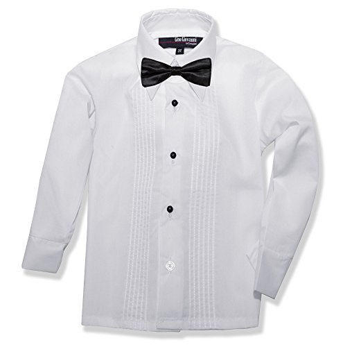 Gino Giovanni Boys Formal Tuxedo Shirt with Bow Tie2