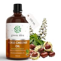 Green idea - ROSSKASTANIENÖL bei Krampfadern, Hämorrhoiden, Besenreiser, schwere Beine | Venenschatz | mit Rosskastaniensamen- und Blütenextrakt - Hämorrhoidenöl mit Rosskastanienextrakt 100 ml