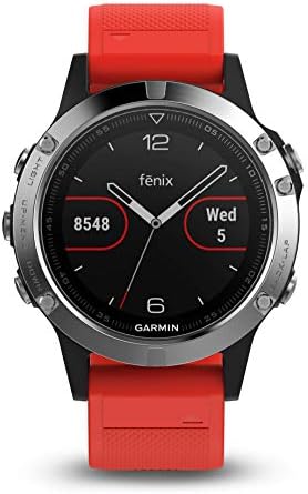 Garmin Fenix 5 - Multisport watch with HR and GPS, 47 mm, Silver pack 2  straps (Black and red) : Amazon.de: Elektronik \u0026 Foto