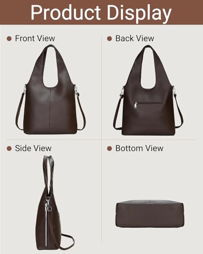 Bolsa Hobo Slouchy para Mujer con Asa y Correa Ajustable miniatura 4