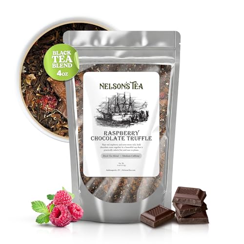 Nelson's Tea Raspberry Chocolate Truffle Loose Leaf Black Tea &mdash; Pu-Erh Raspberry Carob Chocolate...