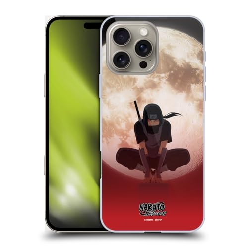 Head Case Designs Officially Licensed Naruto Shippuden Itachi Uchiha Moon Character Art Hard Back Case Compatible with Apple iPhone 16 Pro Max