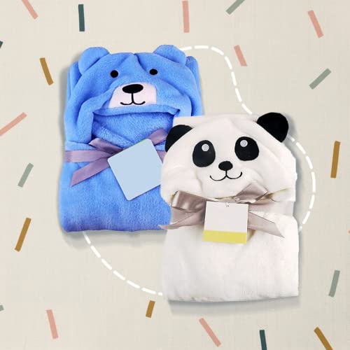 Image of MY NEWBORN 2pcs Baby Blanket & Baby Mitten Gloves Cap Booty Set for boy, Girl 0-3 Month - Pack of 3