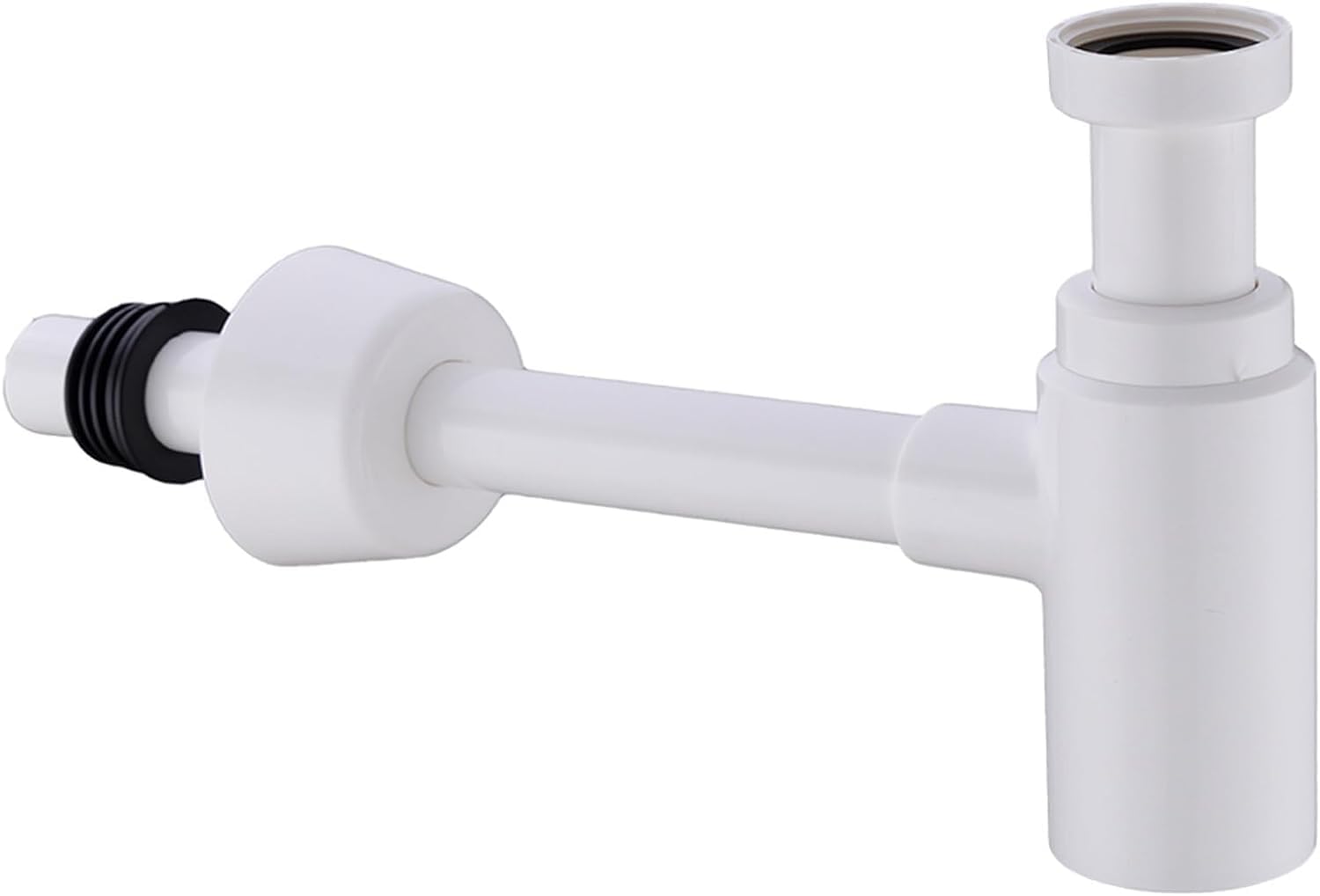sustitución de Tapones de Fregadero Pop up, Sifón Tipo P, sifón Redondo, sifón de plástico ABS for baño, Lavabo, tubería de desagüe, desagüe emergente Blanco con desbordamiento.